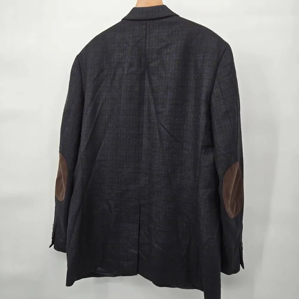 Lauren Ralph Lauren Plaid Blazer Sport Coat 42R Elbow Patches